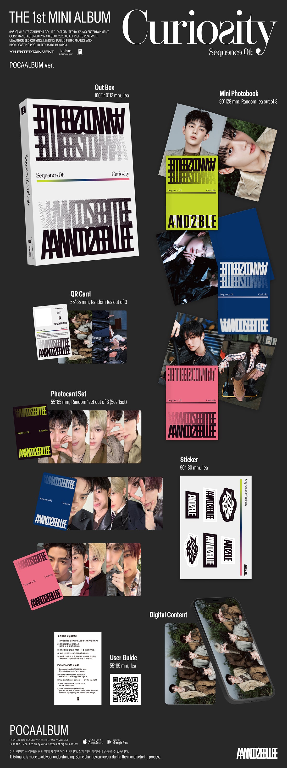 (Pre-Order) AND2BLE - Sequence 01 : Curiosity - 1st Mini Album (POCAALBUM Ver.)
