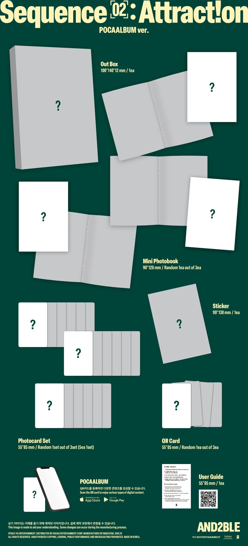 (Pre-Order) AND2BLE - Sequence 02: Attraction - 2nd Mini Album (POCAALBUM Ver.)