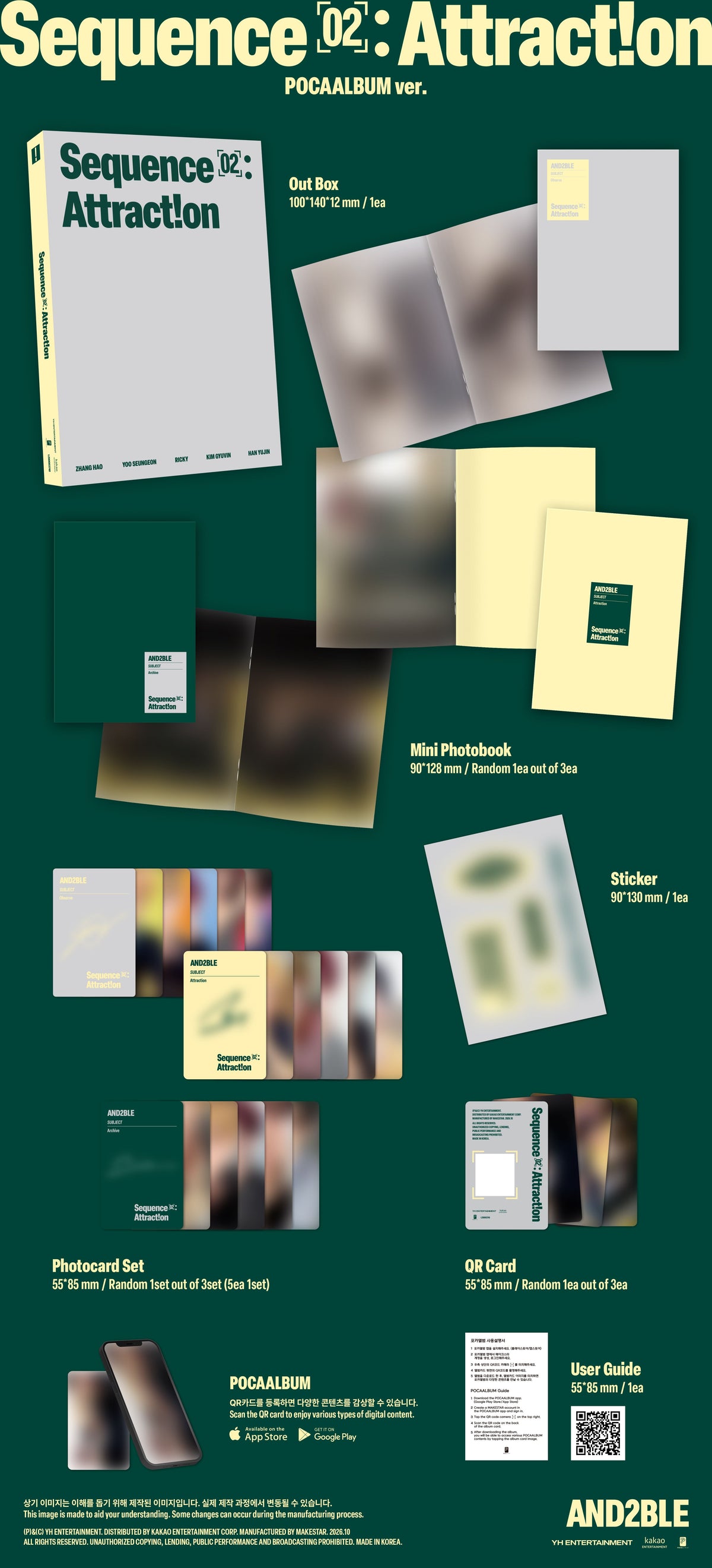 (Pre-Order) AND2BLE - Sequence 02: Attraction - 2nd Mini Album (POCAALBUM Ver.)