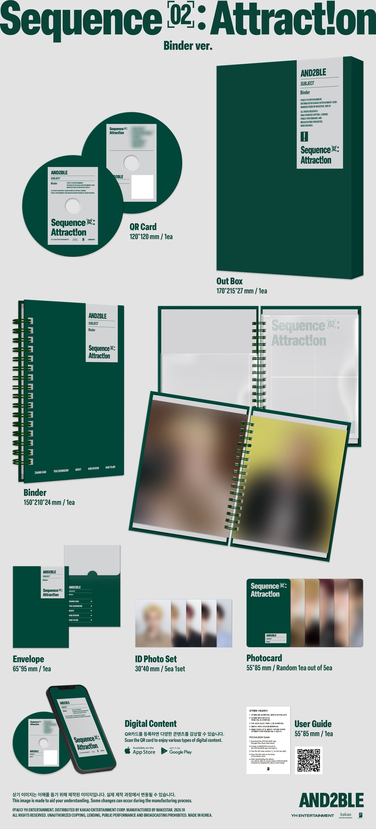 (Pre-Order) AND2BLE - Sequence 02: Attraction - 2nd Mini Album (Binder Ver.)