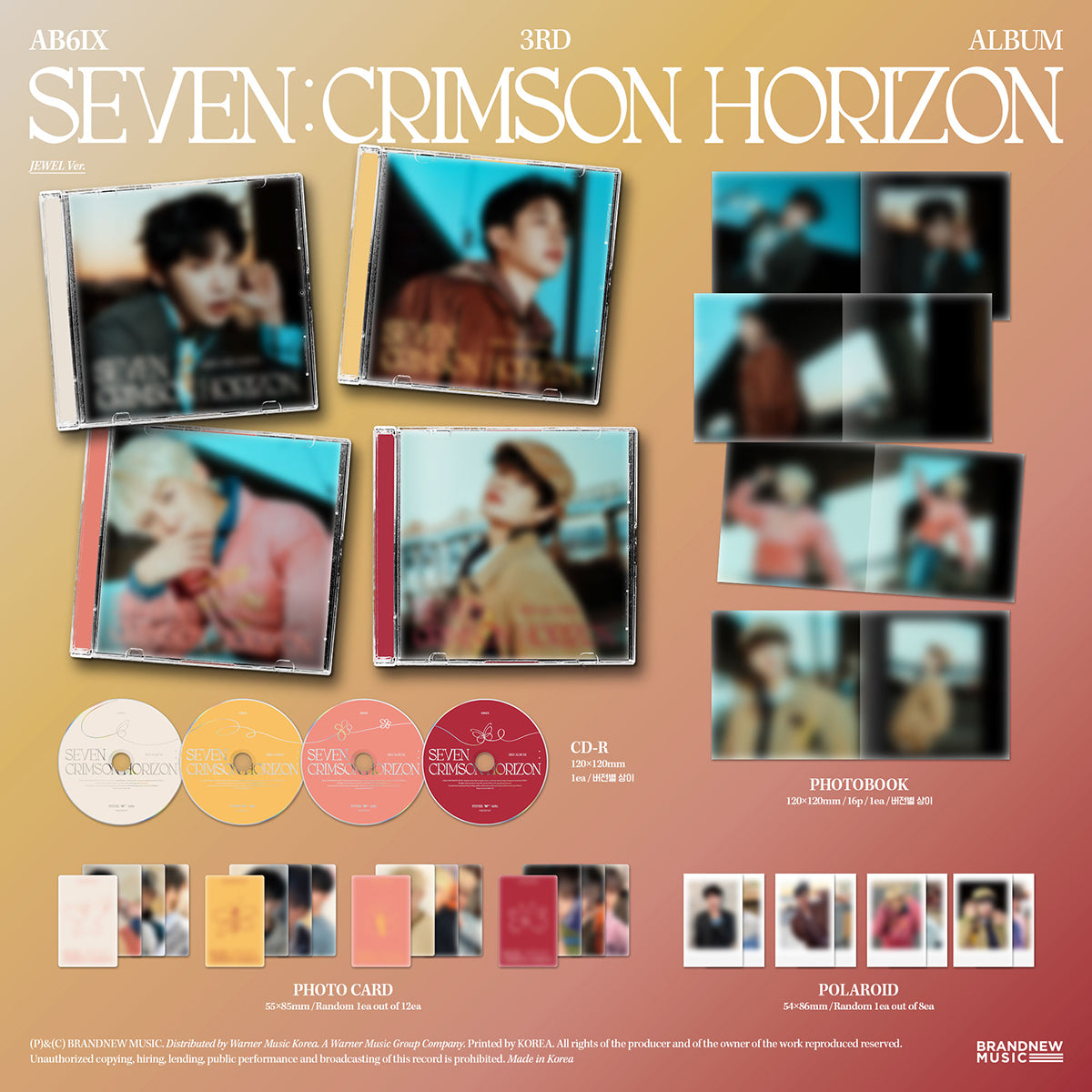(Pre-Order) AB6IX - SEVEN : CRIMSON HORIZON - 3rd Album (Jewel Ver.)