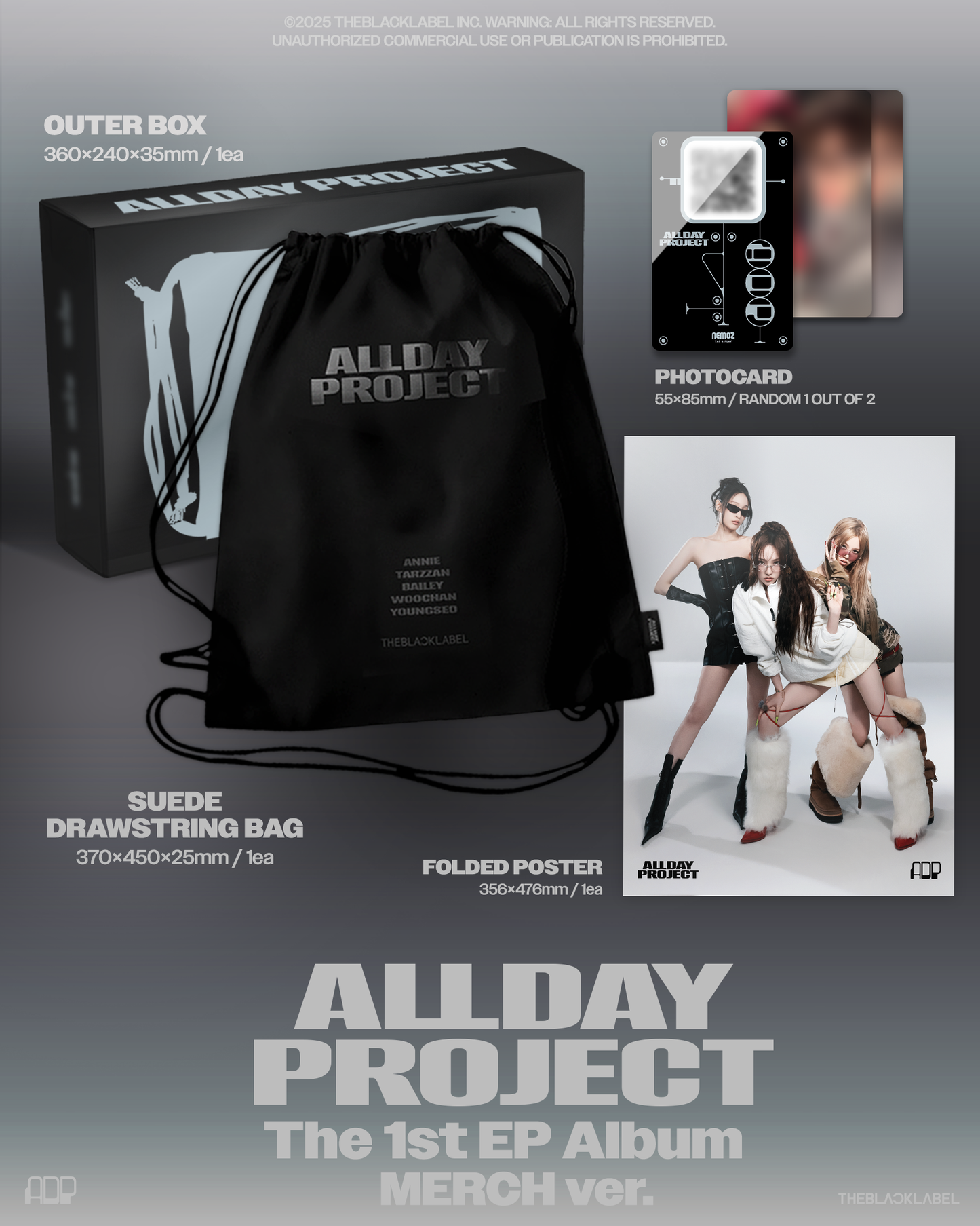 ALLDAY PROJECT - ALLDAY PROJECT - The 1st EP Album (Suede Drawstring Bag Ver.)
