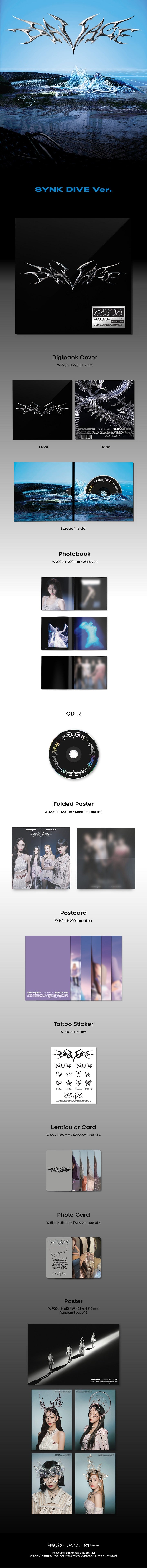 aespa - Savage - 1st Mini Album (SYNK DIVE Ver.)