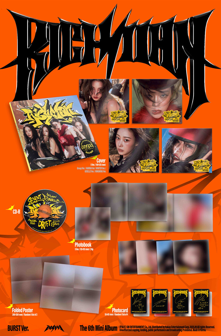 aespa - Rich Man - 6th Mini Album (Burst Ver.)