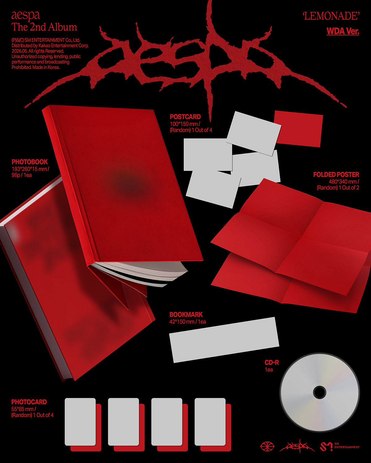 (Pre-Order) aespa - LEMONADE - 2nd Album (WDA Ver.)