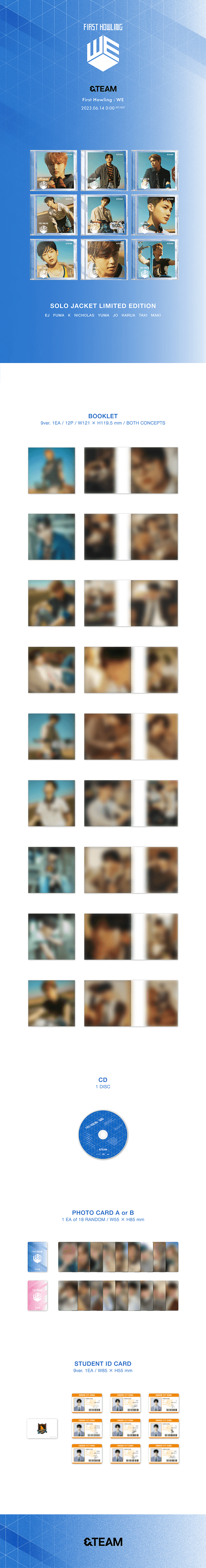 &TEAM - First Howling : WE - 2nd Mini Album (Solo Jacket Limited / EJ Ver.)