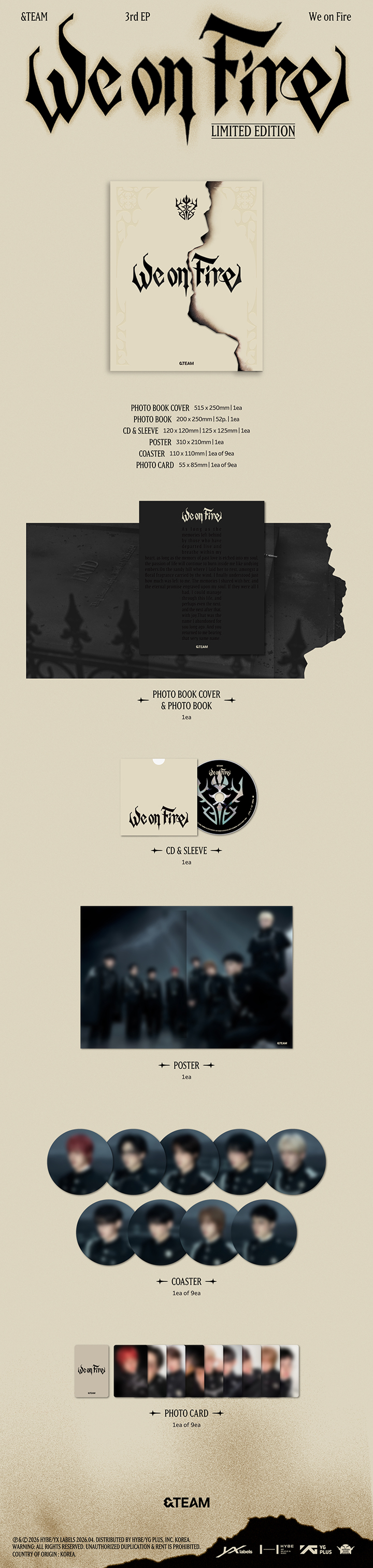 &TEAM - We on Fire - 3rd EP Album (Limited Edition)