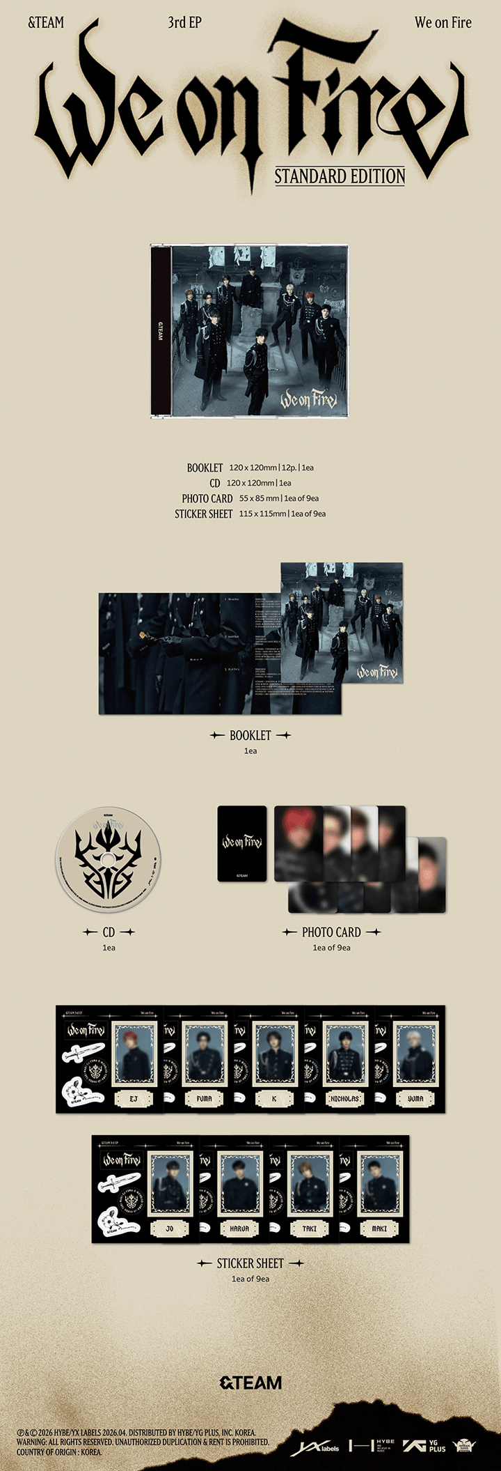 &TEAM - We on Fire - 3rd EP Album (Standard Edition)