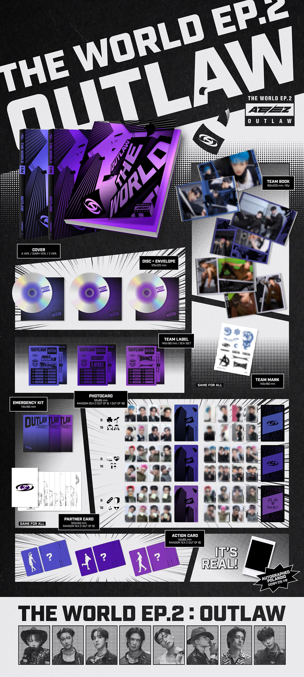 ATEEZ - THE WORLD EP.2 : OUTLAW - 9th Mini Album (Photobook Ver.)