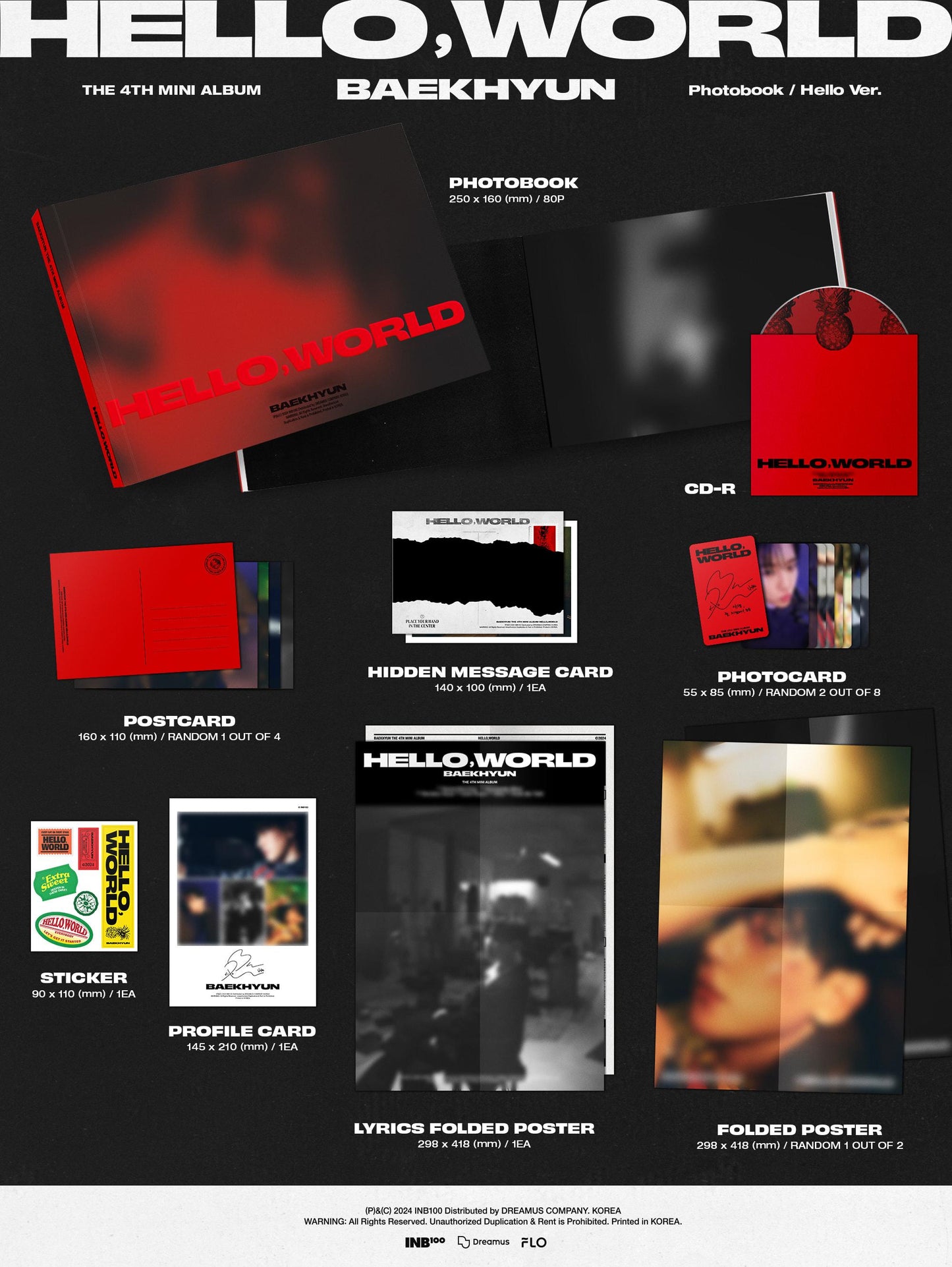 BAEKHYUN (EXO) - Hello. World - 4th Mini Album (Photobook Ver.)