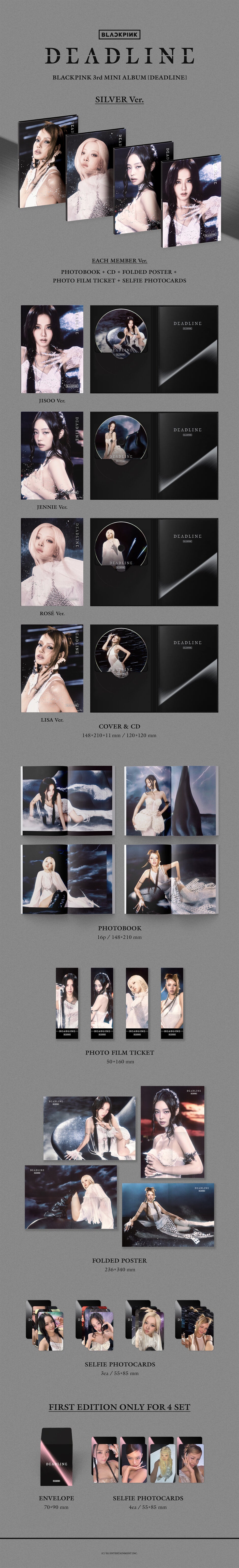 BLACKPINK - DEADLINE - 3rd Mini Album (SILVER Ver.)