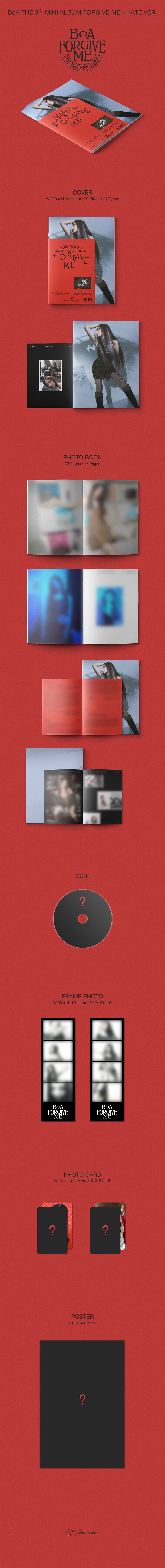 BoA - Forgive Me - 3rd Mini Album (Hate Ver.)