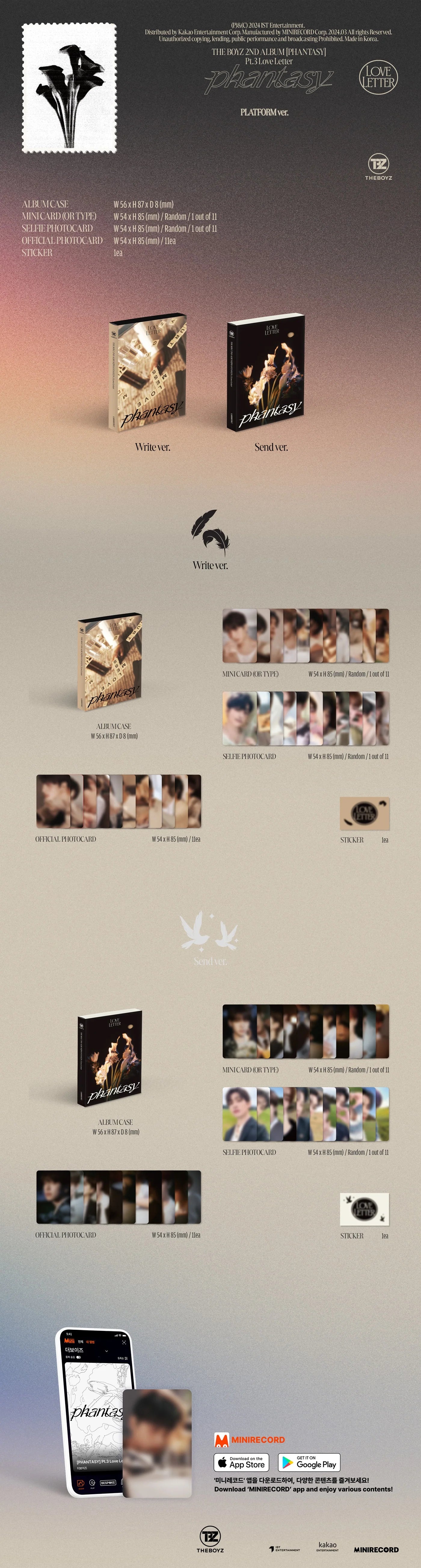 THE BOYZ - PHANTASY Part 3 Love Letter - 2nd Album Part 3 (Platform Ver.)