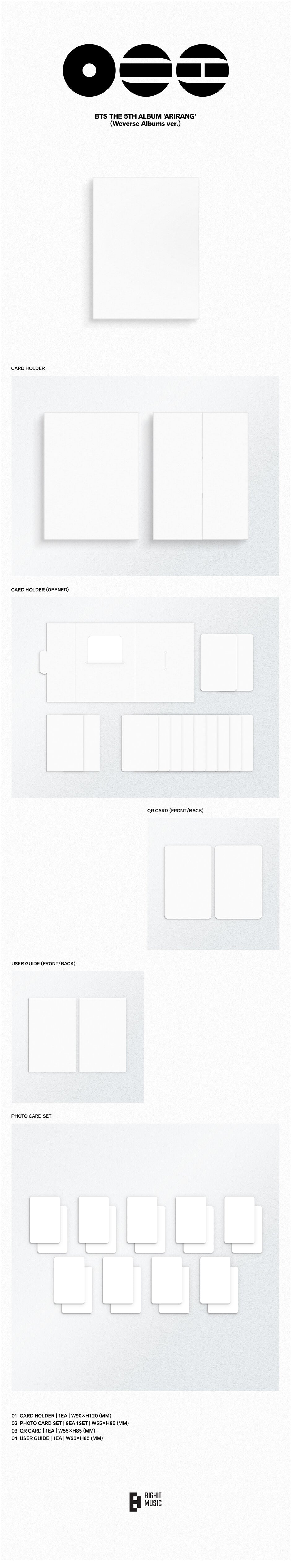 (Pre-Order) BTS - ARIRANG - 5th Full Album (Weverse Albums Ver.)