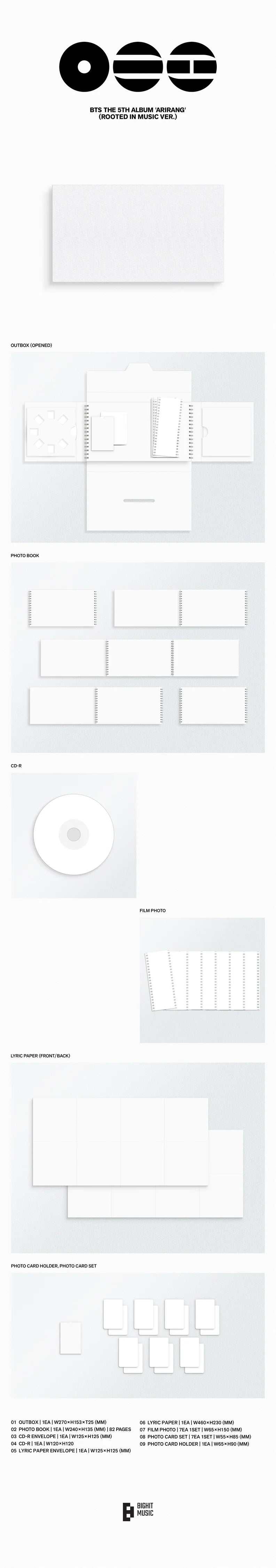 (Pre-Order) BTS - ARIRANG - 5th Full Album (Standard Ver.)