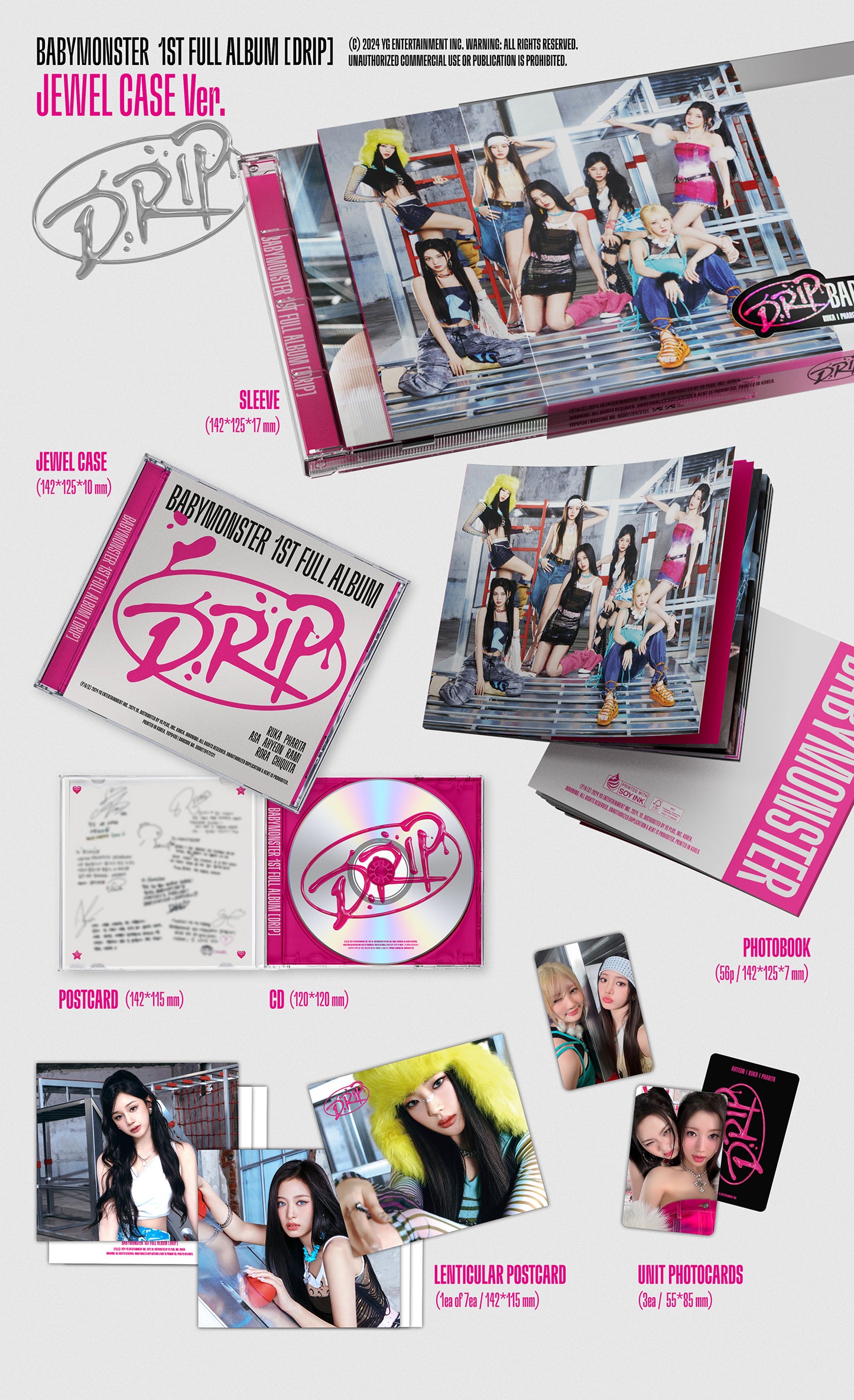 BABYMONSTER - DRIP - 1st Full Album (Jewel Case Ver.)