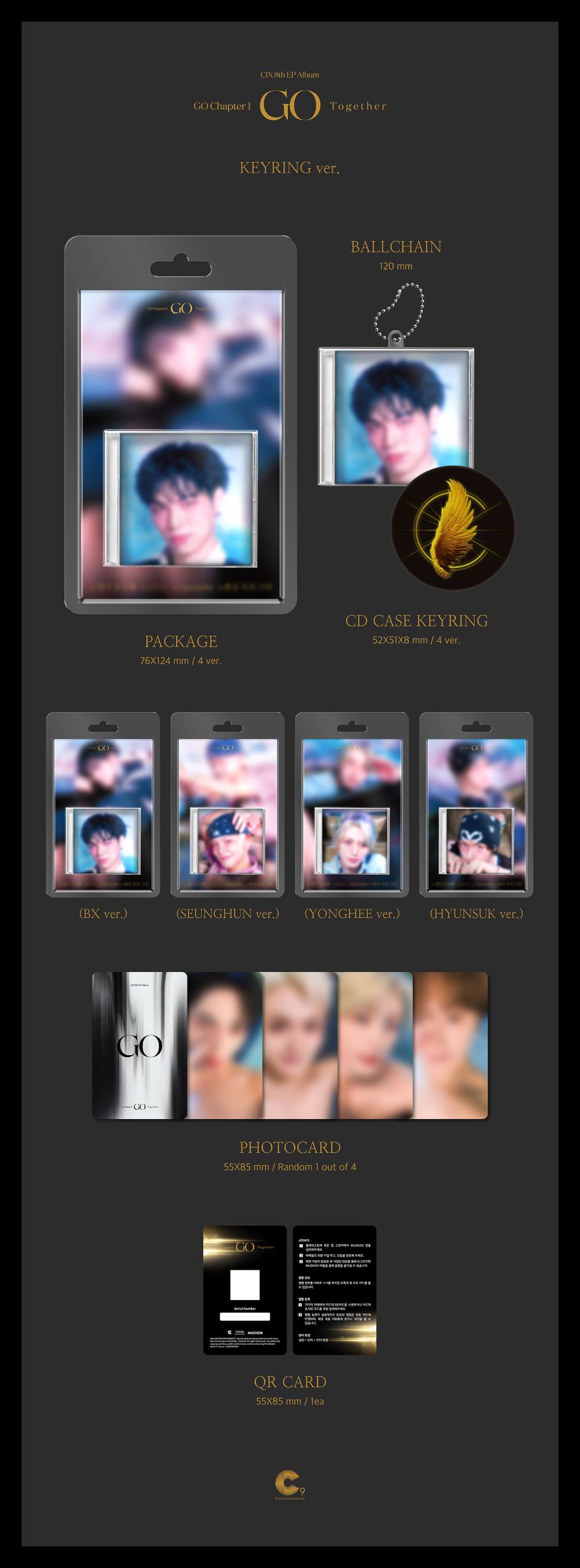 CIX - GO Chapter 1 : GO Together - 8th Mini Album (Keyring Ver.)