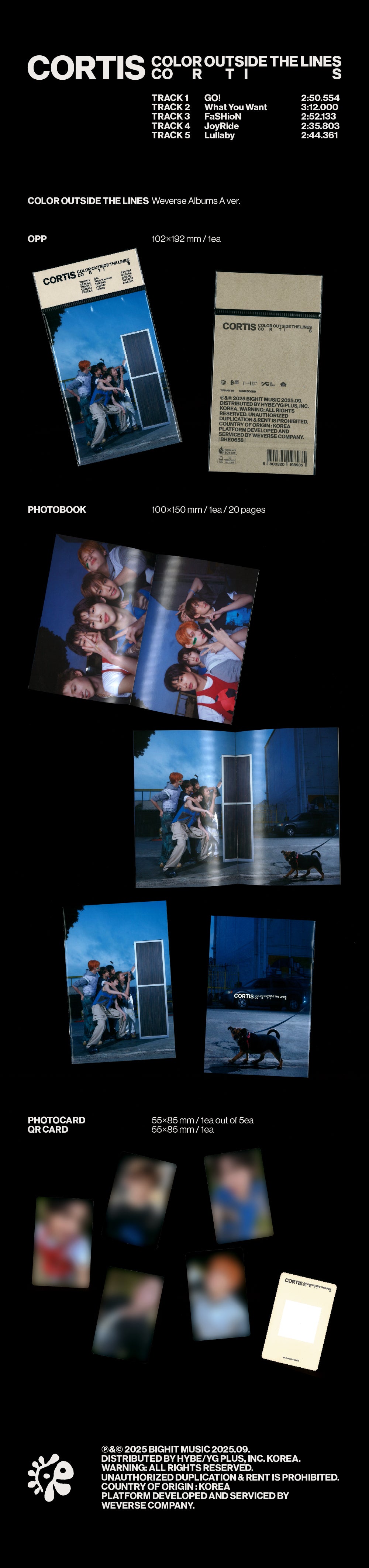 CORTIS - COLOR OUTSIDE THE LINES - 1st EP Album (Weverse Albums Ver.)