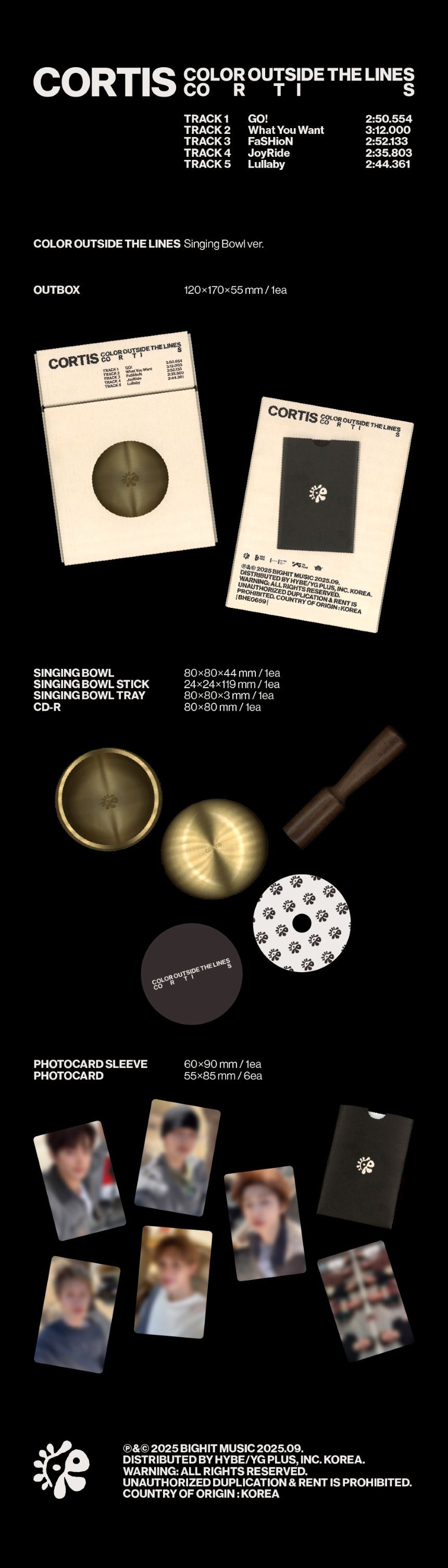 CORTIS - COLOR OUTSIDE THE LINES - 1st EP Album (Singing Bowl Ver.)