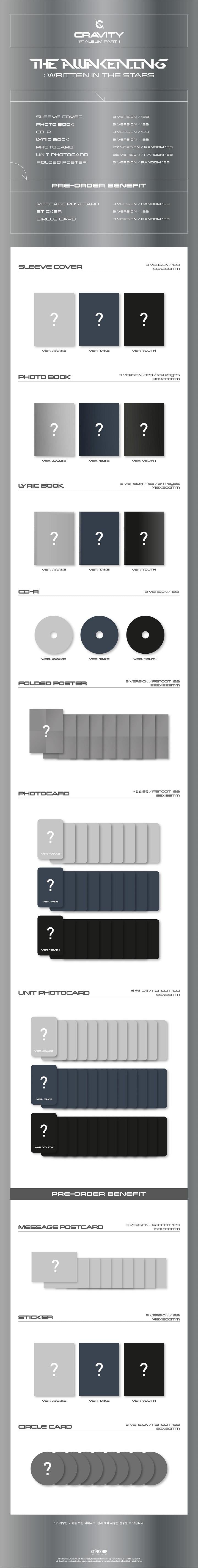 CRAVITY - THE AWAKENING : WRITTEN IN THE STARS - 1st Album Part 1