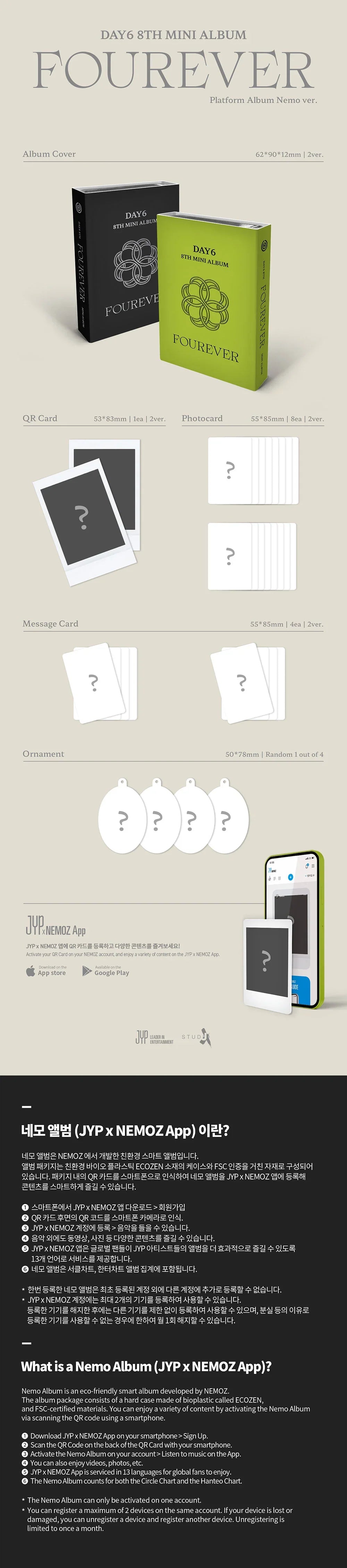 DAY6 - FOUREVER - 8th Mini Album (Platform Album / Nemo Ver.)