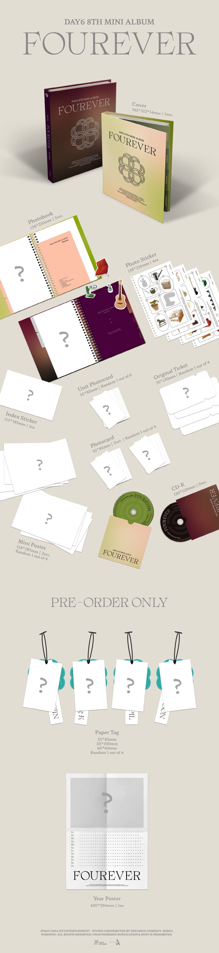 DAY6 - FOUREVER - 8th Mini Album (Photobook ver.)