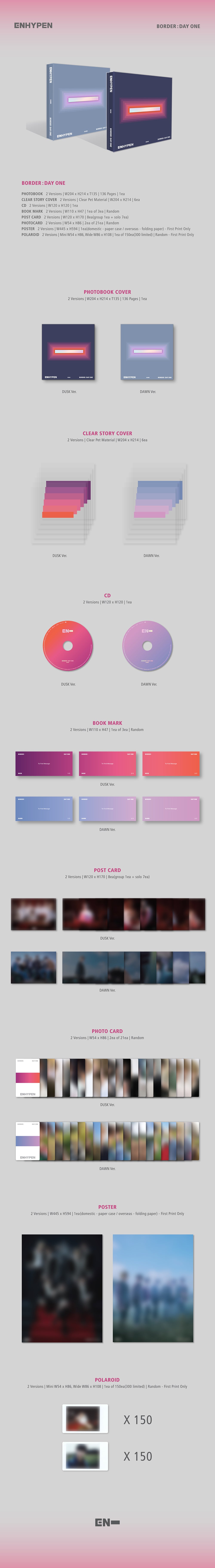 ENHYPEN - BORDER : DAY ONE - 1st Mini Album