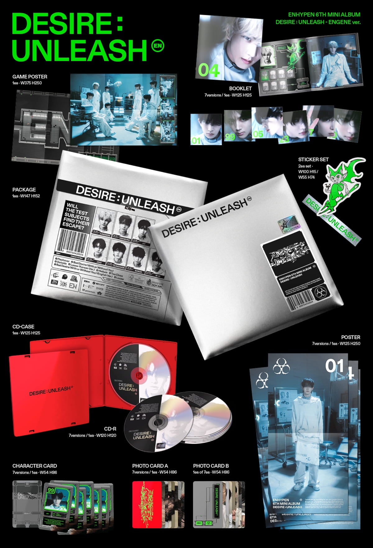 ENHYPEN - DESIRE : UNLEASH - 6th Mini Album (Engene Ver.)