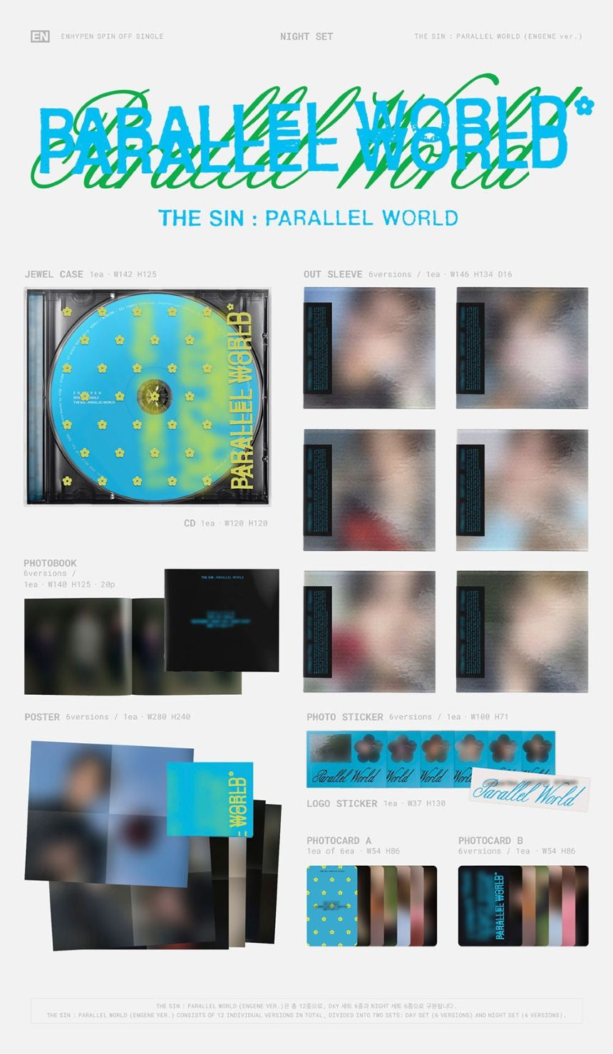 (Pre-Order + POB) ENHYPEN - THE SIN : PARALLEL WORLD - Album (ENGENE Ver. / NIGHT Ver.)