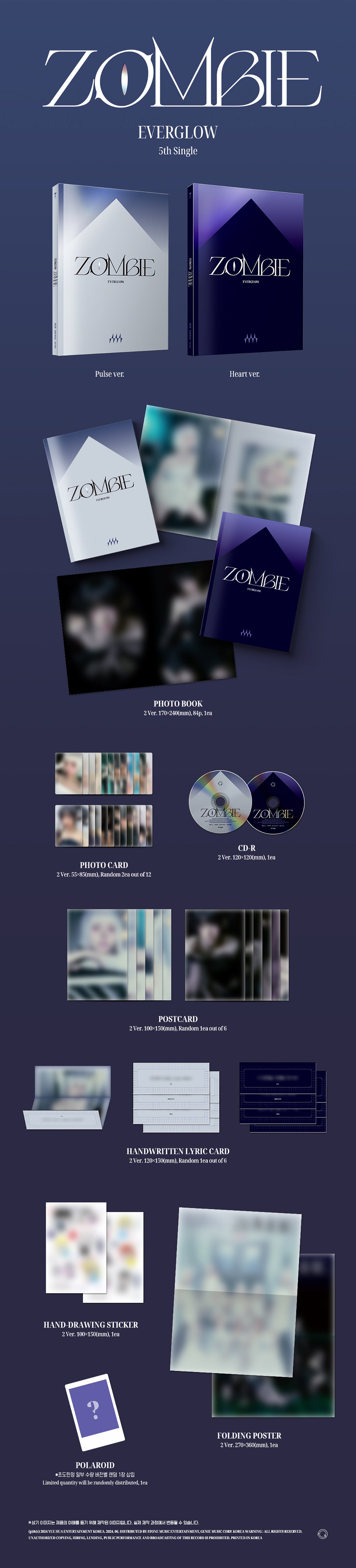 EVERGLOW - ZOMBIE - 5th Single Album