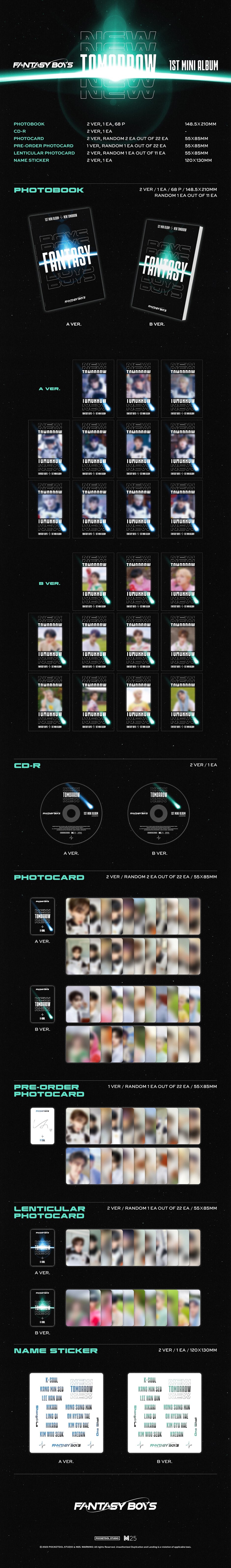 FANTASY BOYS - NEW TOMORROW - 1st Mini Album (A Ver.)