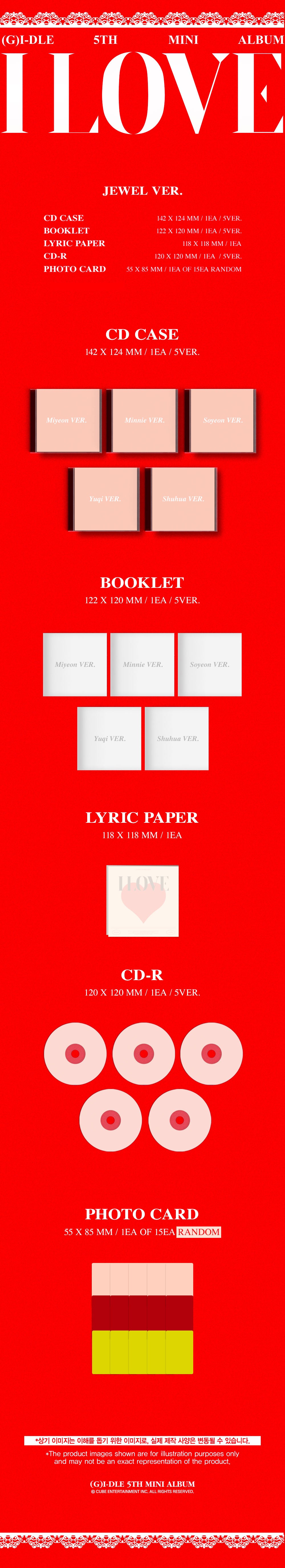 (G)I-DLE - I LOVE - 5th Mini Album (Jewel Ver.)