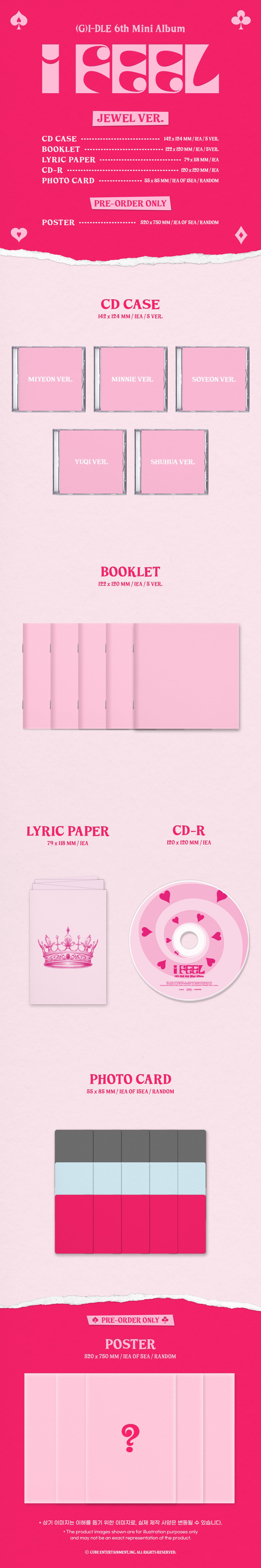 (G)I-DLE - I feel - 6th Mini Album (Jewel Ver.)