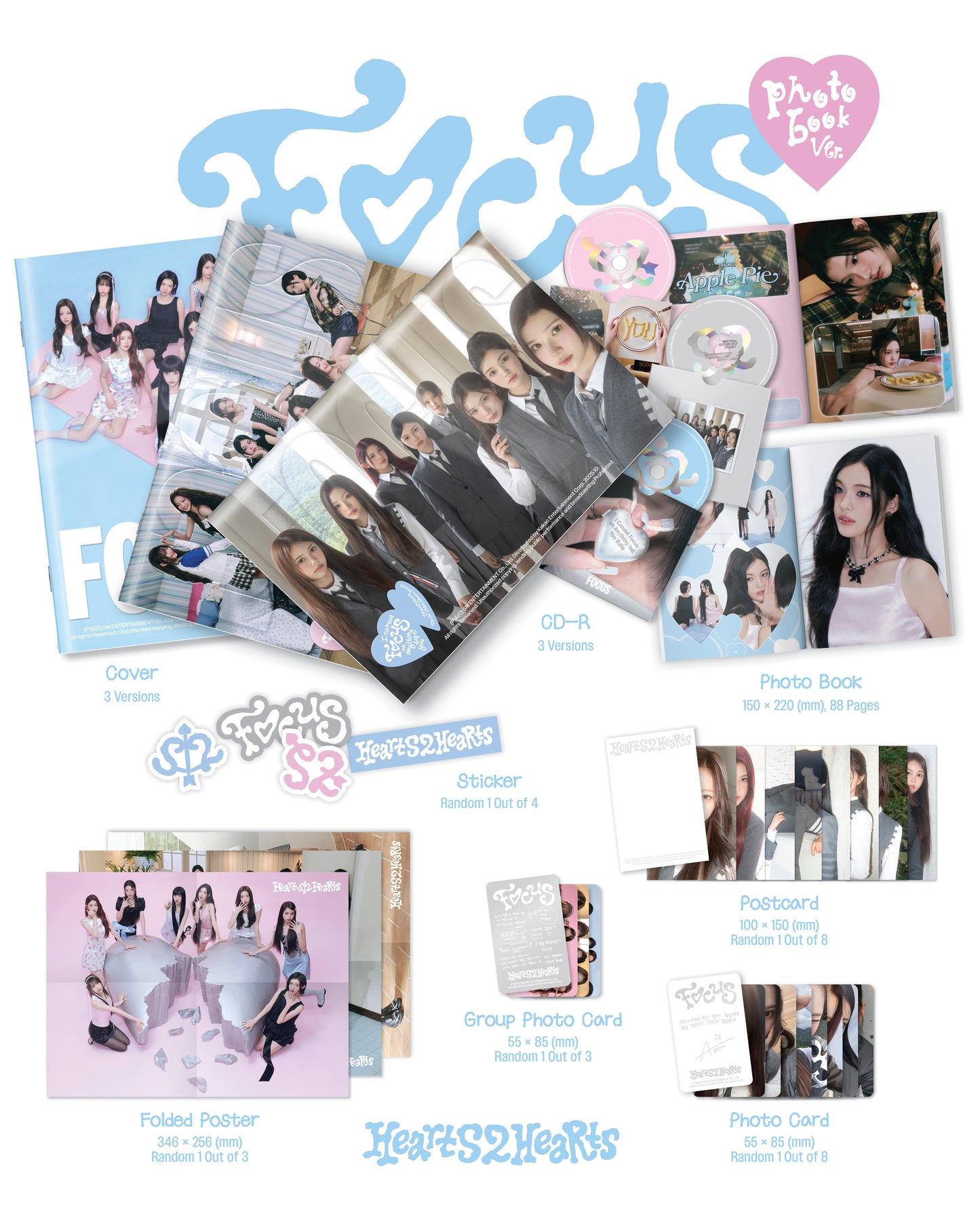 Hearts2Hearts - FOCUS - 1st Mini Album (Photobook Ver.)