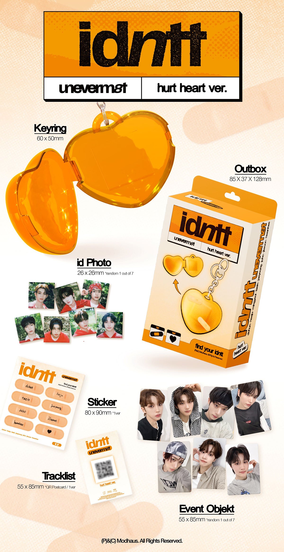 idntt - unevermet - 1st Mini Album (hurt heart Ver.)