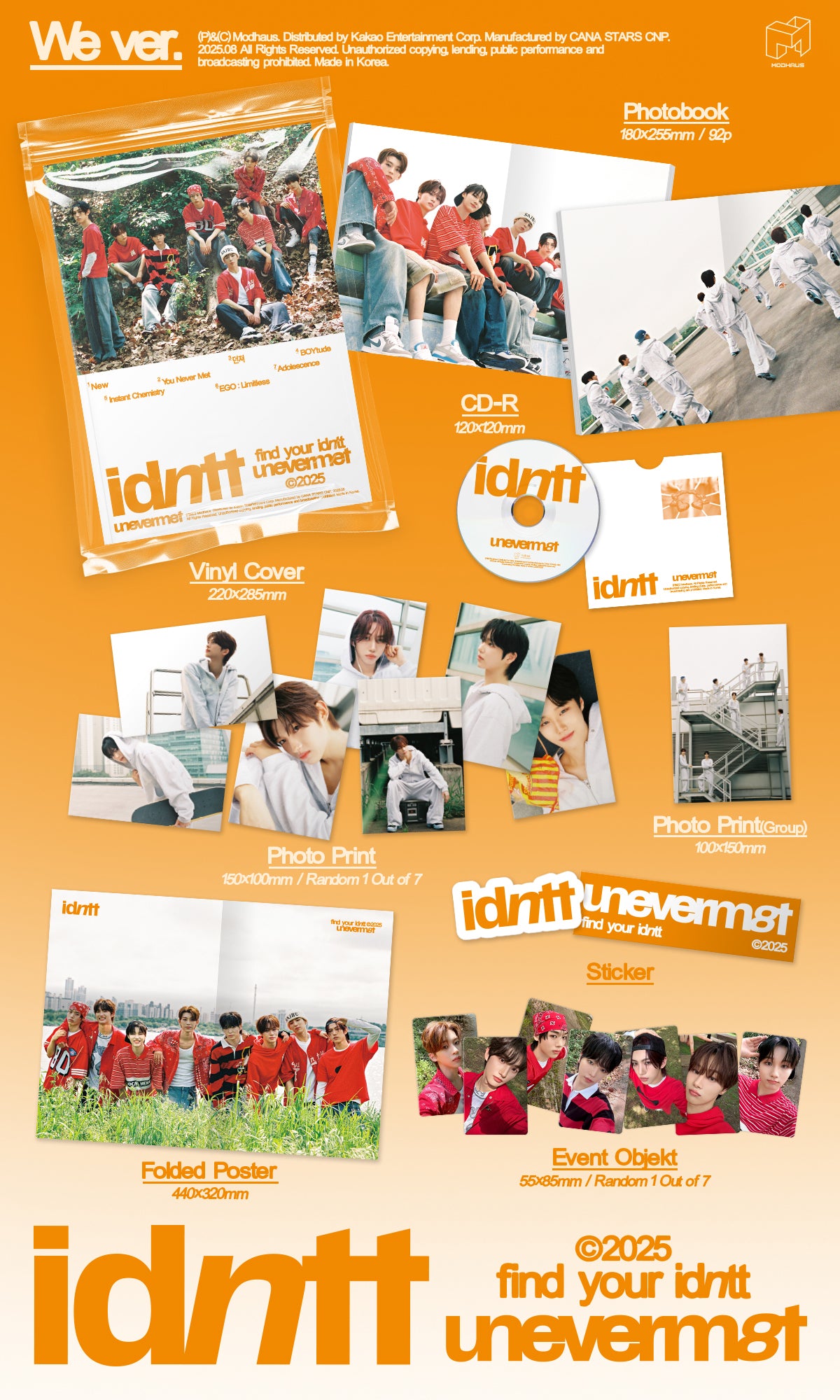 idntt - unevermet - 1st Mini Album (Me Ver. / We Ver.)