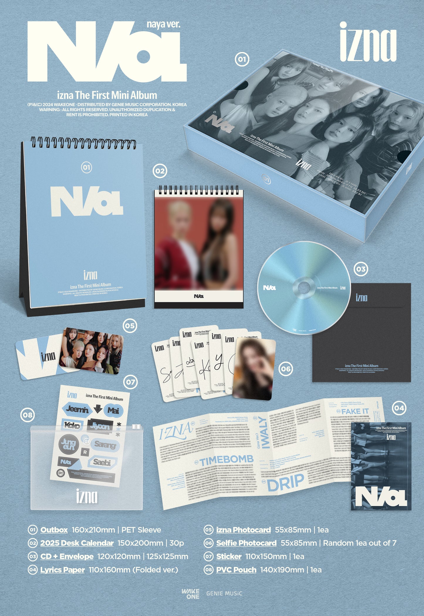 izna - N/a - 1st Mini Album (naya / 2025 Calendar Ver.)