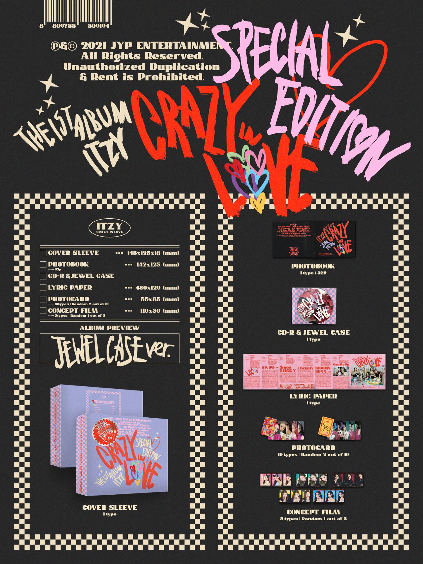 ITZY - CRAZY IN LOVE - 1st Album Special Edition (Jewel Case ver.)