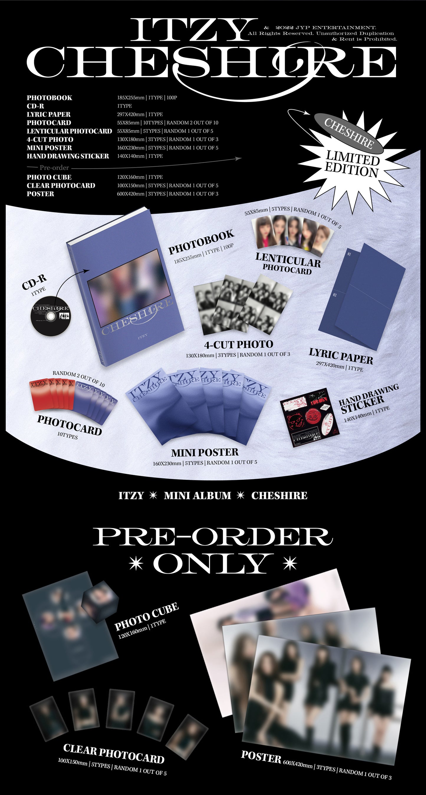 ITZY - CHESHIRE - 6th Mini Album (LIMITED EDITION)