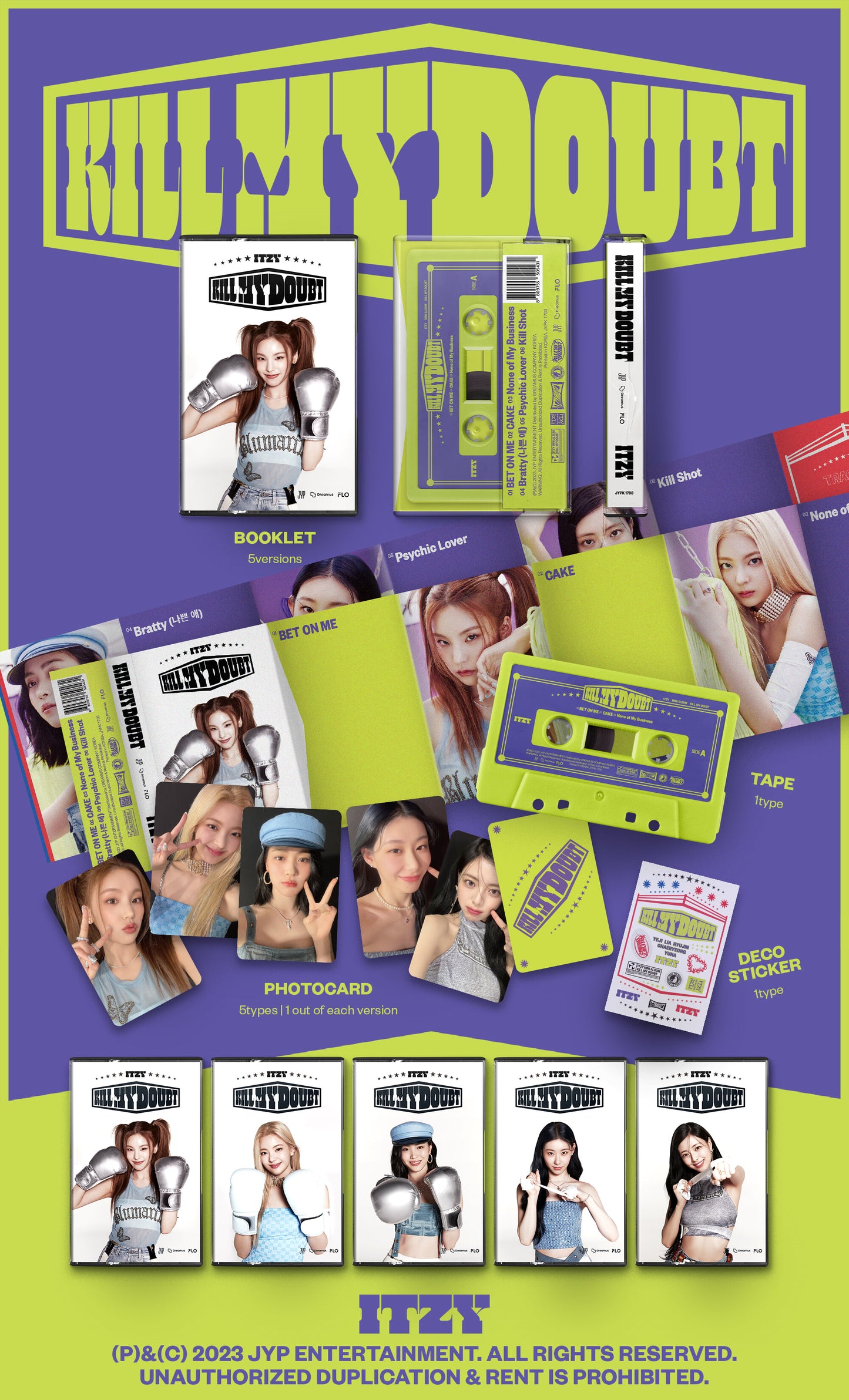 ITZY - KILL MY DOUBT - 7th Mini Album (Casette Ver.)