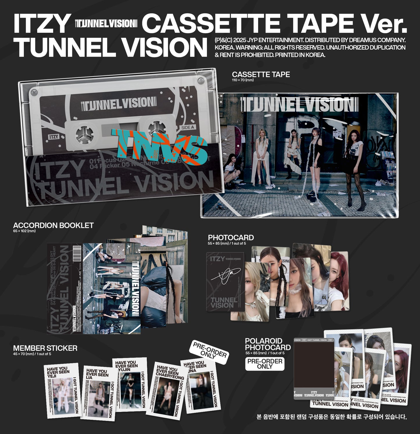 ITZY - TUNNEL VISION - Album (Cassette Tape Ver.)