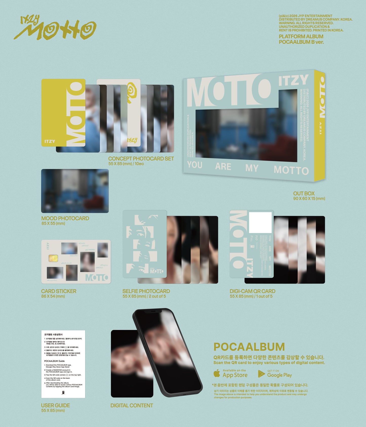 (Pre-Order + POB) ITZY - Motto - Album (Pocaalbum Ver.)