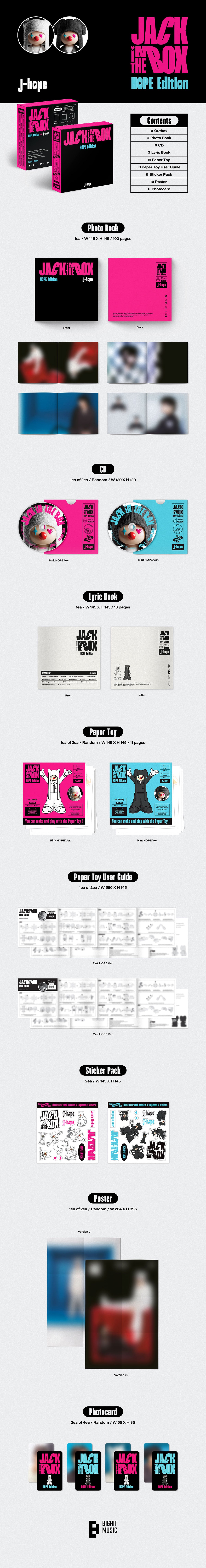J-Hope (BTS) - Jack In The Box - 1st Single Album (Hope Edition)