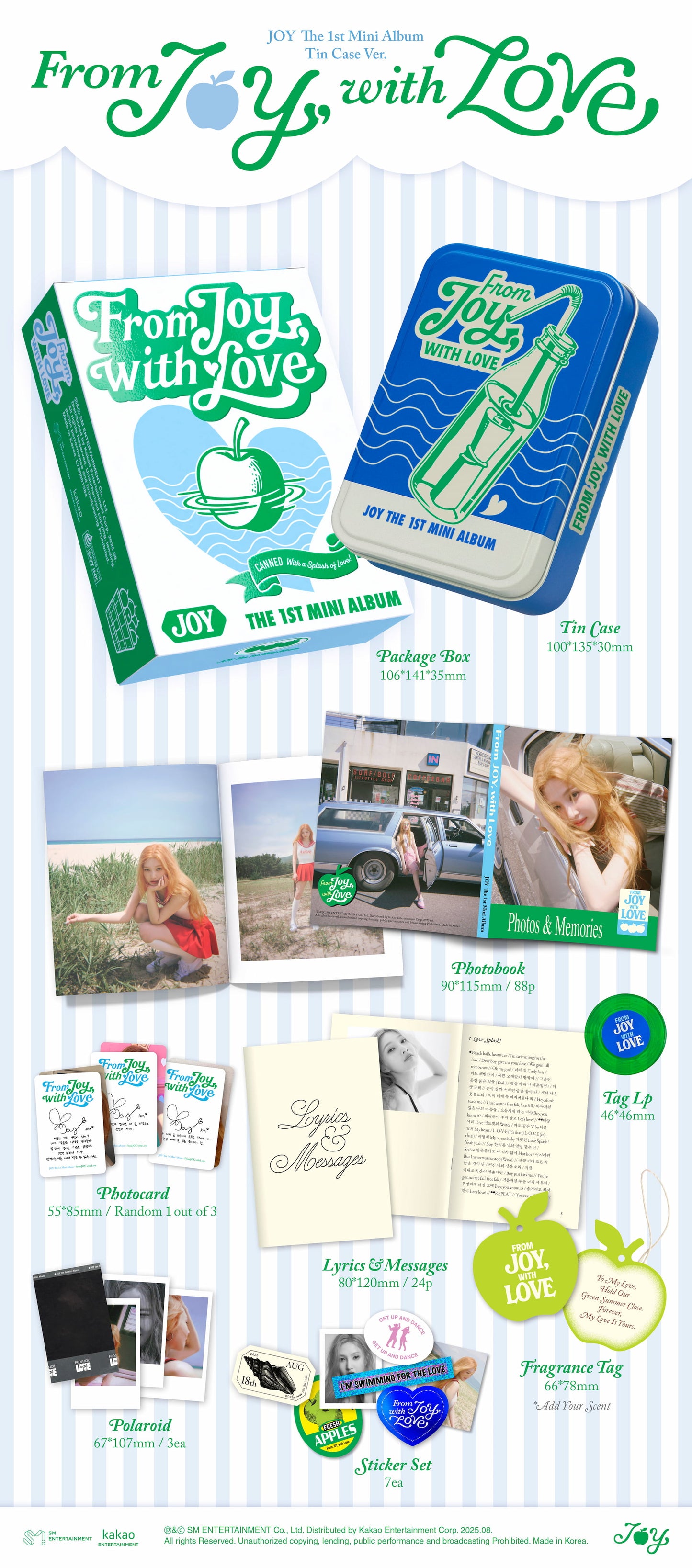 JOY (Red Velvet) - From JOY, with Love - 1st Mini Album (Tin Case / Smart Album Ver.)