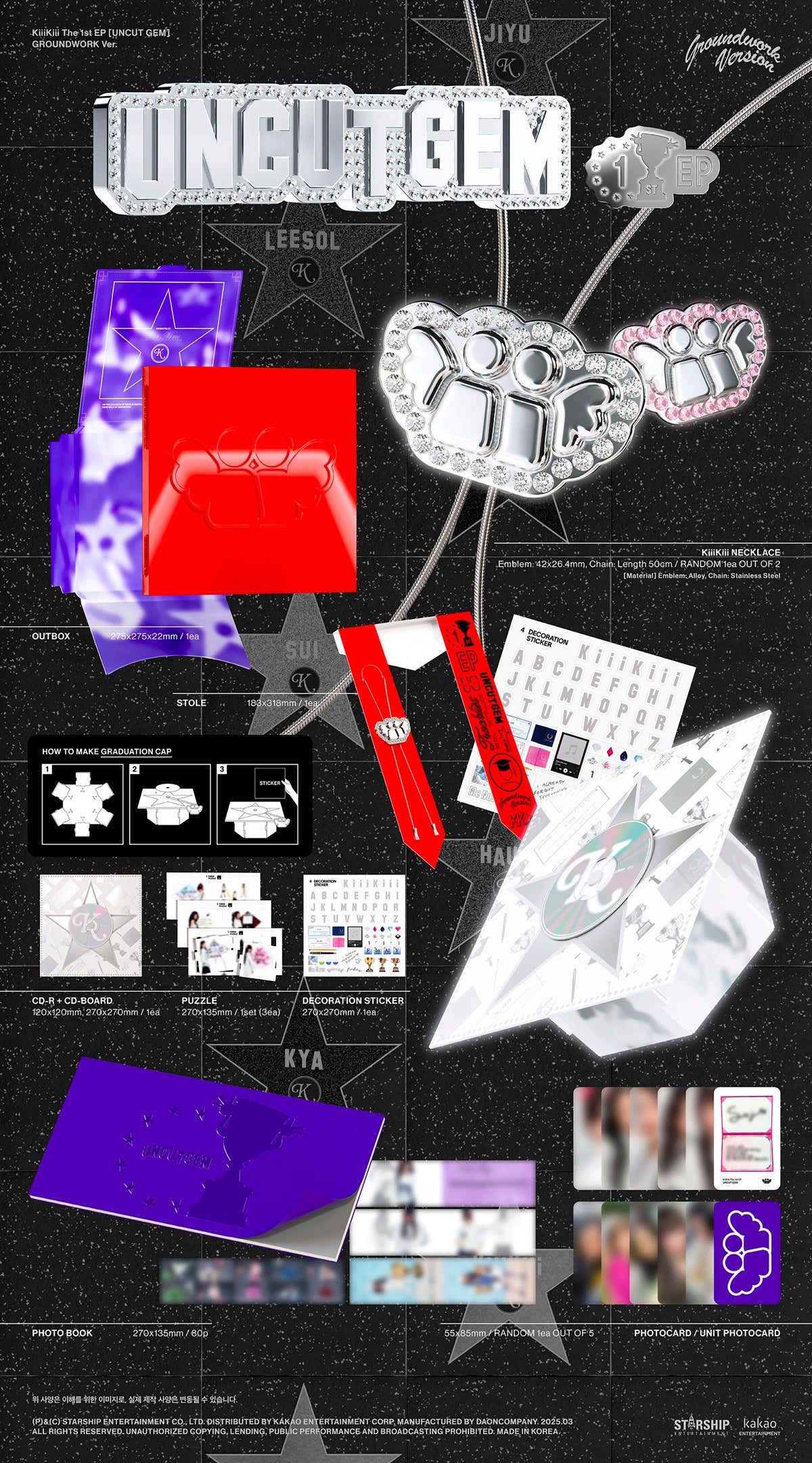 KiiiKiii - UNCUT GEM - 1st EP Album (Groundwork Ver. / LIMITED)