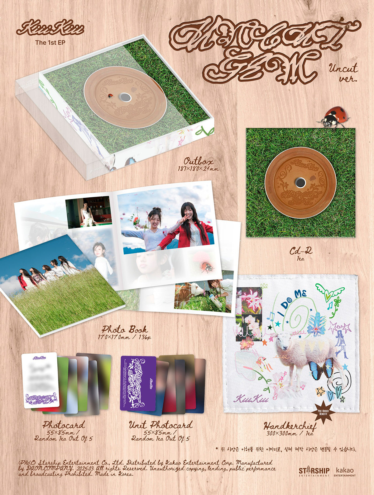 KiiiKiii - UNCUT GEM - 1st EP Album (Uncut Ver.)