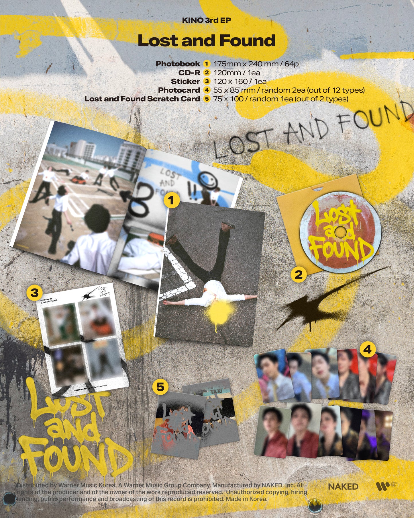 (EUROPE SIGNED ALBUM EVENT) KINO - LOST AND FOUND - 3rd EP Album