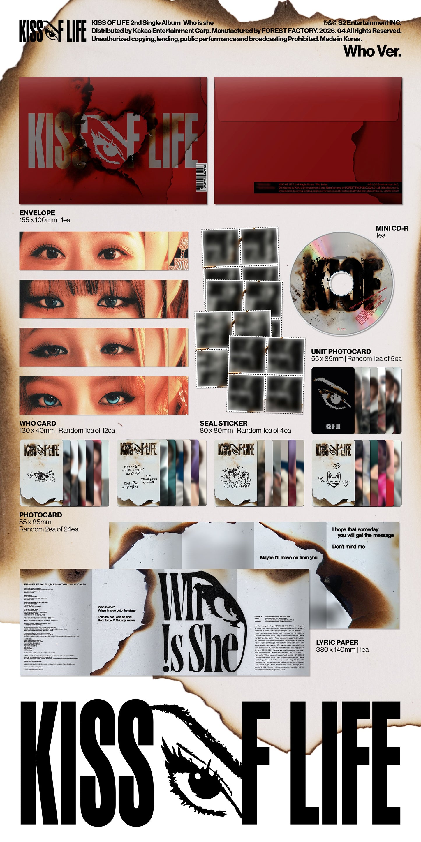 (Pre-Order) KISS OF LIFE - Who is she - 2nd Single Album (Who Ver.)