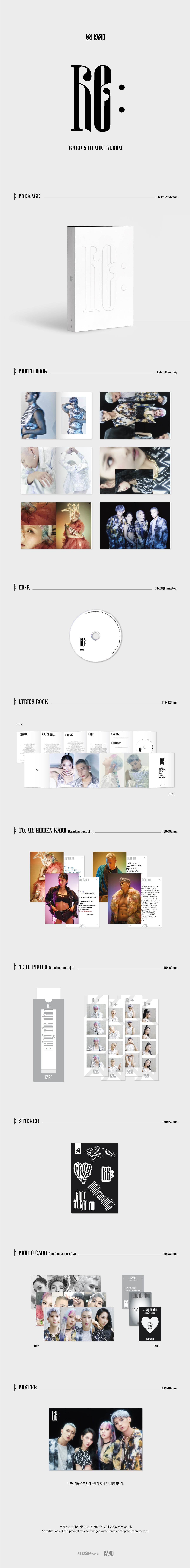 (Pre-Order + EUROPE SIGNED ALBUM EVENT) KARD - RE: - 5th Mini Album