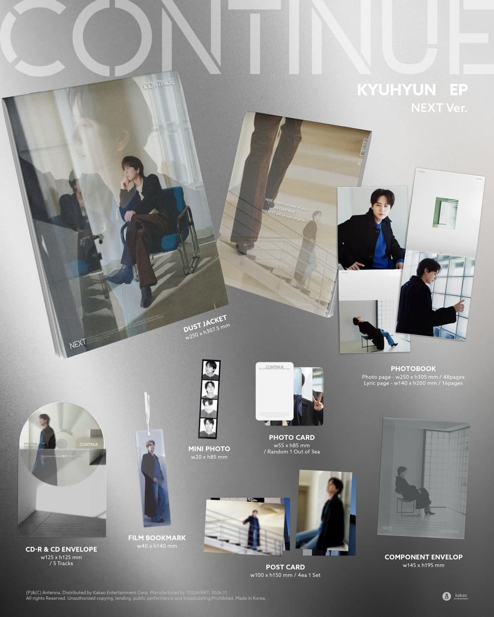 (Pre-Order) Kyuhyun (Super Junior) - CONTINUE - EP Album (NEXT Ver.)